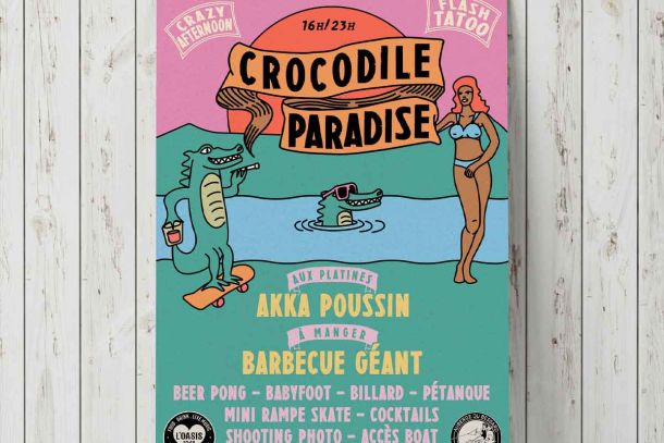 Affiche Crocodile Paradise