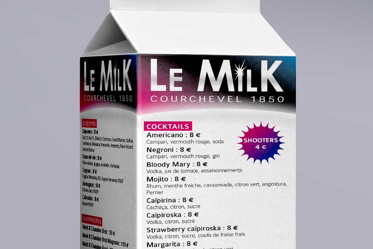 Menu Le Milk